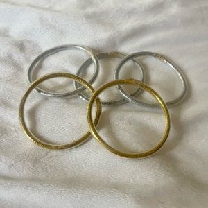 Set of 5 plunder glitter bracelets